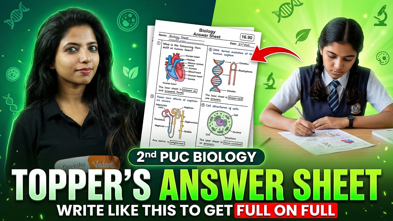 🔥 How 2nd PUC Biology Toppers Write Answers? - 2nd PUC Exam Paper Presentation 2026 💯🚀