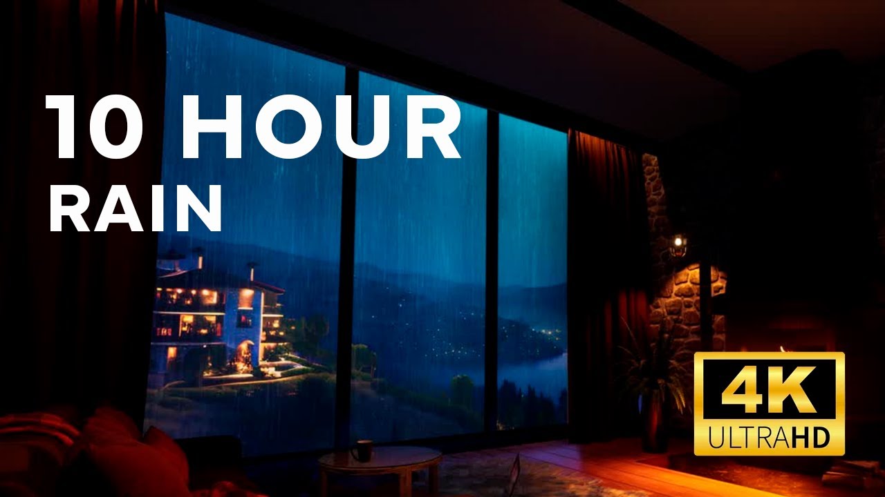 10 Hours Rain on Window 🌧️ Relaxing Rain Sounds for Sleep (No Music)