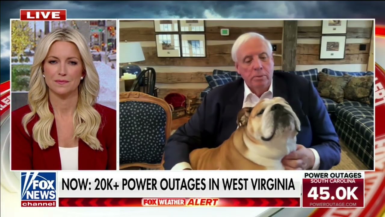 Senator Justice joins @FoxNews with Babydog to Discuss the Winter Storm