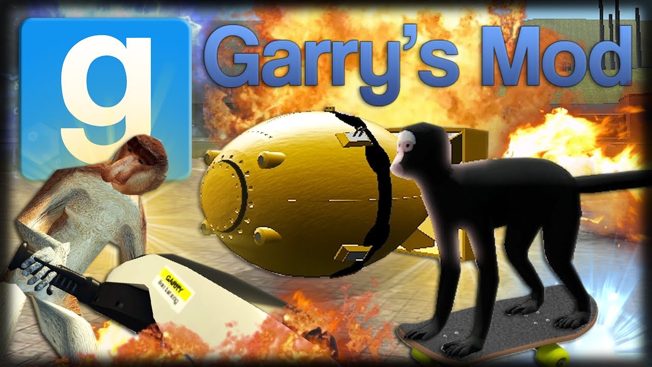 Loucura GMOD - A Corrida dos MACACOS, Centopeia SHREK, Steves e BOMBAS!!