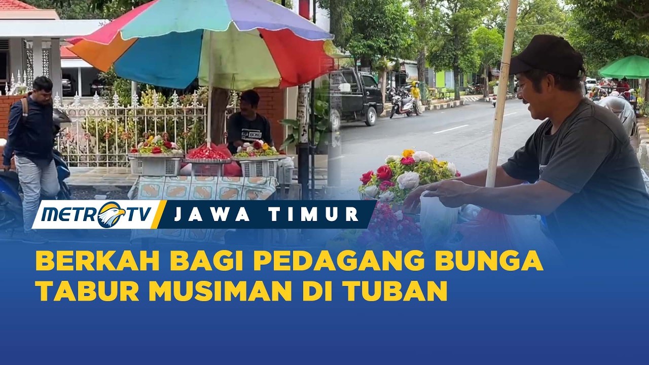 Pedagang Bunga Tabur di Tuban Raih Berkah Ramadan