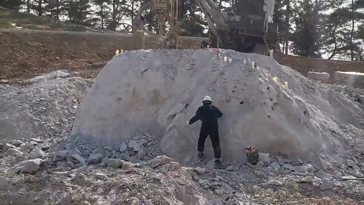 신기술 아무리 단단한 화강암도 발파없이 소리없이 진동없이  파쇄하는 공법 유석토건주식회사 010-8878-6627 #비폭성암파쇄공법 #비폭성파쇄제 #팽창성몰탈 #무진동암파쇄공법