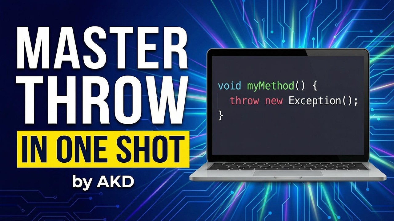 Throw in java | Anil Kumar Dora | 2026