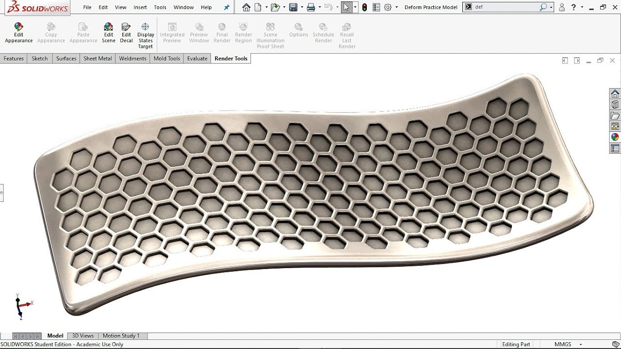 Elevate Your CAD Skills | Master 'Custom Surface Patterns' in SOLIDWORKS with the Deform Tool!