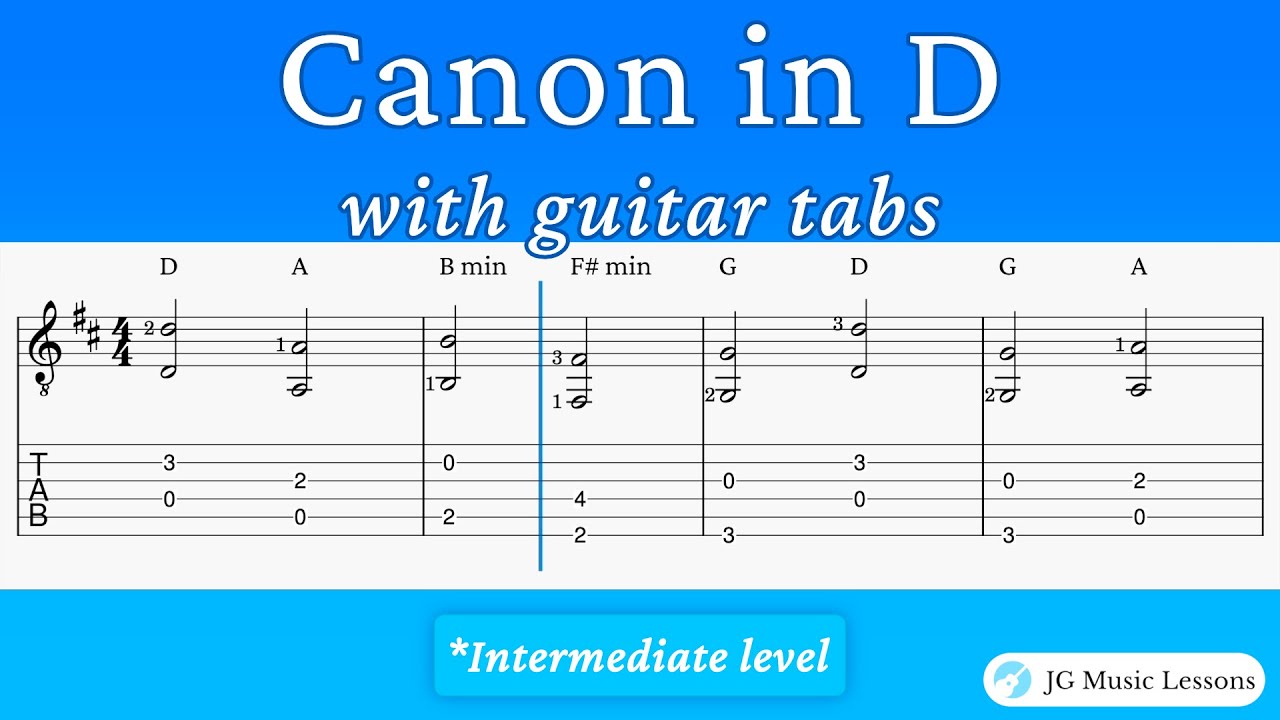 Canon in D - Pachelbel with guitar tabs
