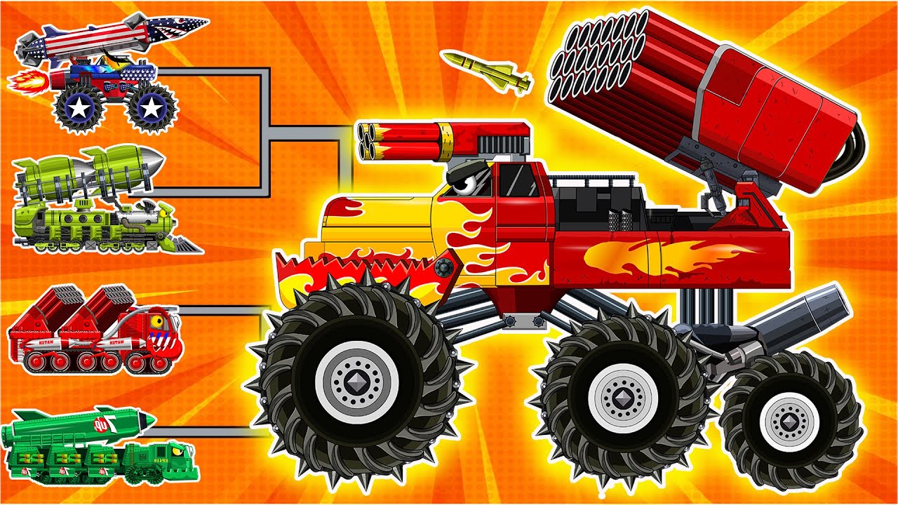 Он не выдержит выстрел! MONSTER TRUCKS против MONSTER MAX AMERICAN | Мультики про танки