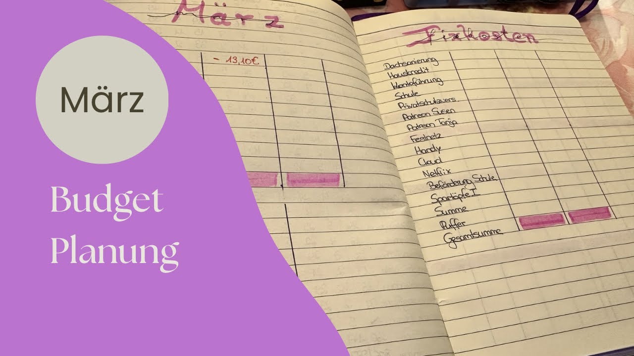 Budgetplanung März #budgeting #umschlagmethodegeldsparen #budgetplanung 