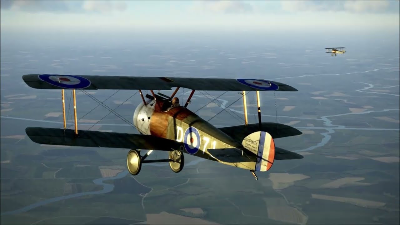 Il-2 Flying Circus Career: Sopwith Camel intercepting bombers and landing.