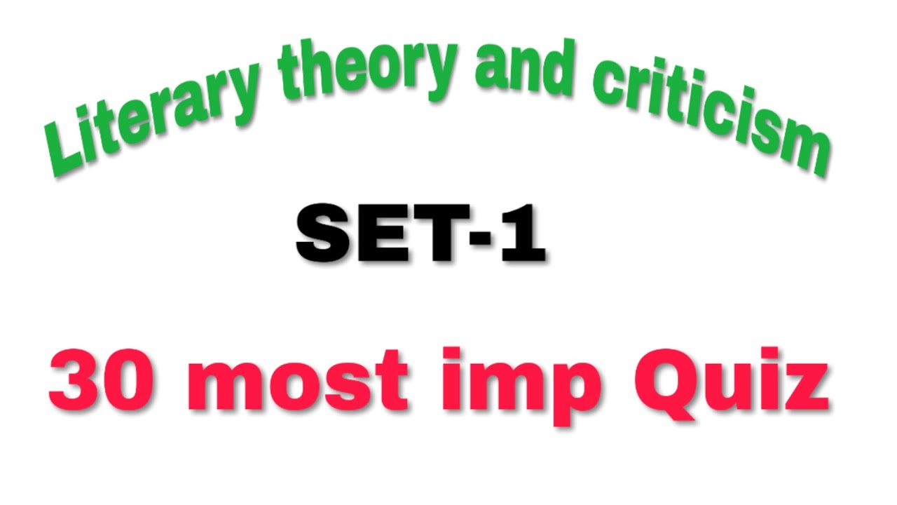 Literary theory and criticism Quiz। Literary MCQ Quiz।ma english literature।ma literature।