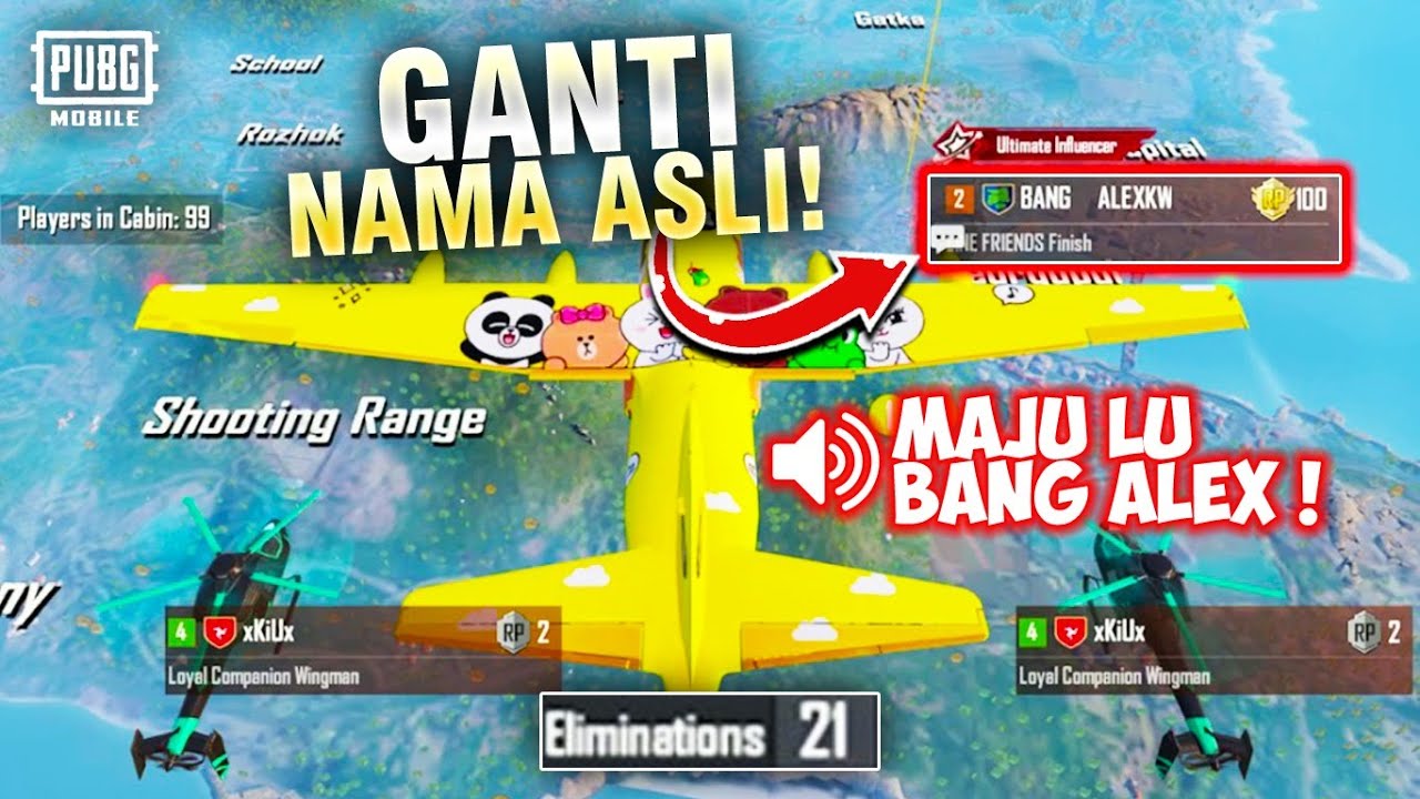 GANTI NAMA JADI BANG ALEX MALAH DI KROYOK! TEMBUS 21 K1LLS! - PUBG MOBILE