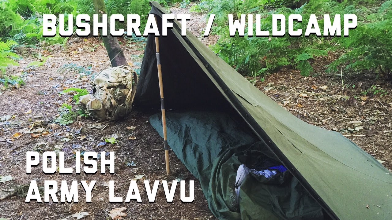 Bushcraft / Forest Wildcamp - Polish Army Lavvu - Campfire Cooking