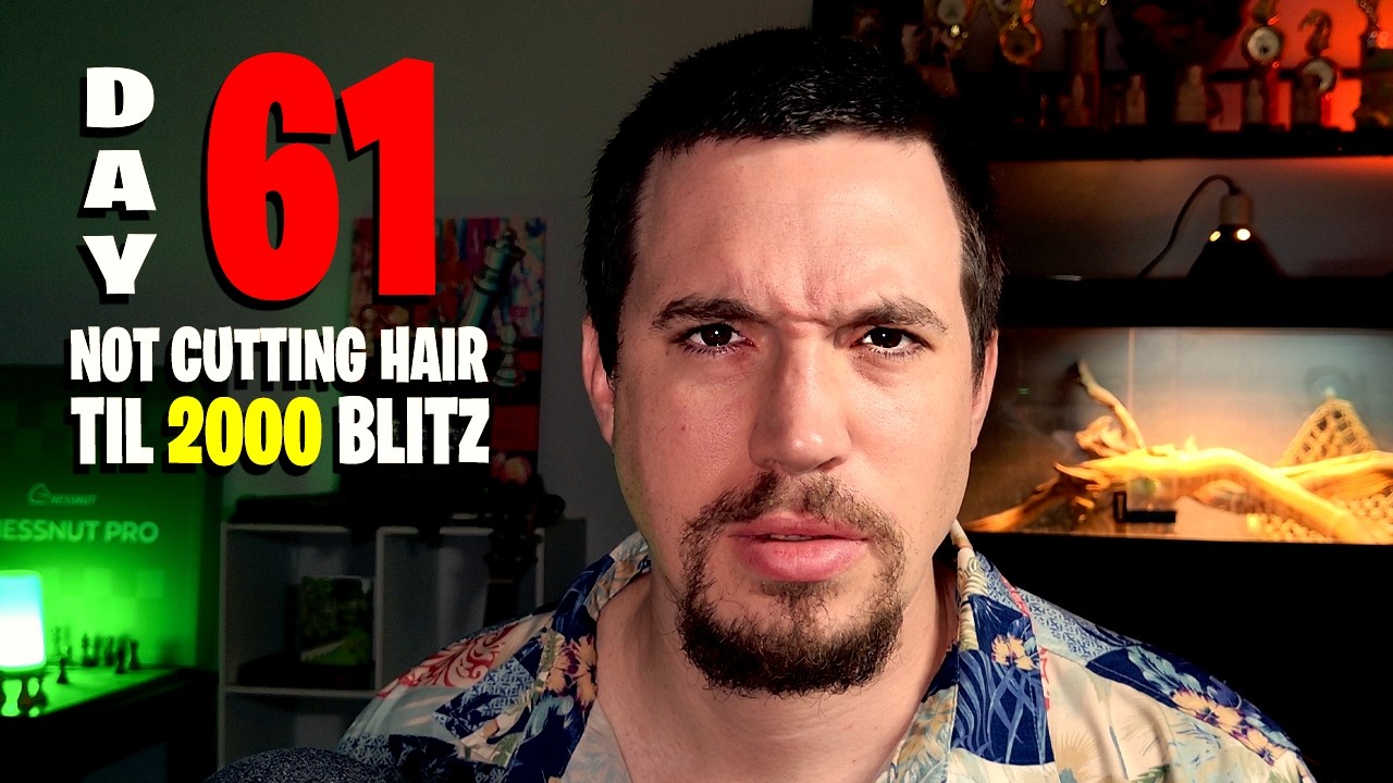 Day 61 of not cutting my hair till 2000 blitz on chess.com