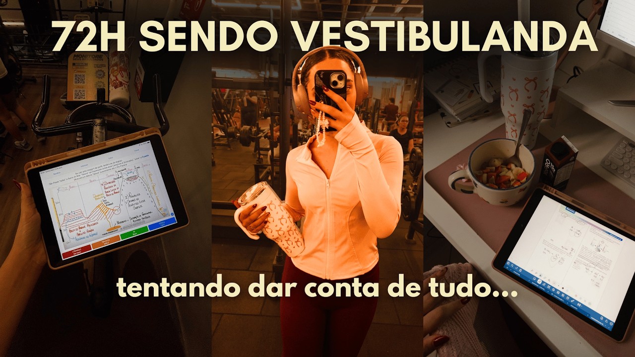 72 horas tentando ser uma vestibulanda disciplinada ✨ dicas de estudos, minha rotina & mais