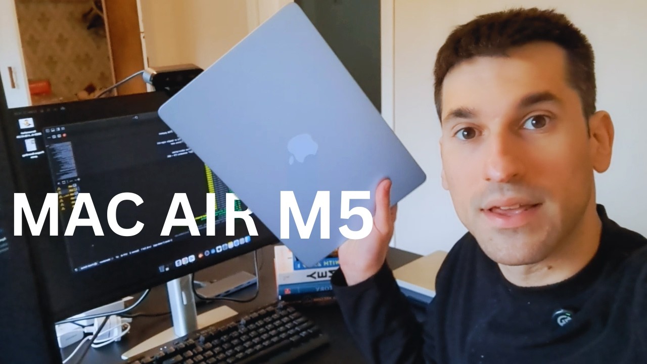 Comprei um MacBook Air M5 só para codar do SOFÁ (unboxing + meu setup de dev)