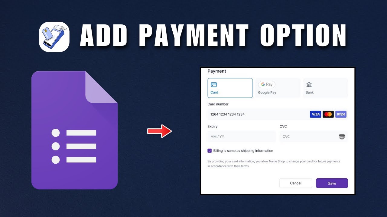Как добавить вариант оплаты в Google Forms 2026