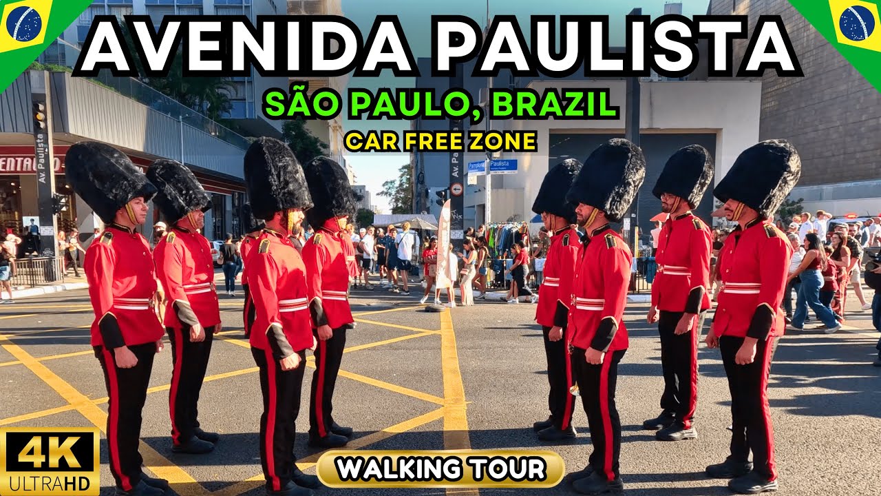 Avenida Paulista, São Paulo, Brazil | Walking Tour 2024 [4K Ultra HD/60fps]