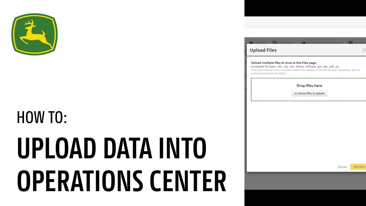 How To Upload Data Into Operations Center | John Deere Operations Center&trade;