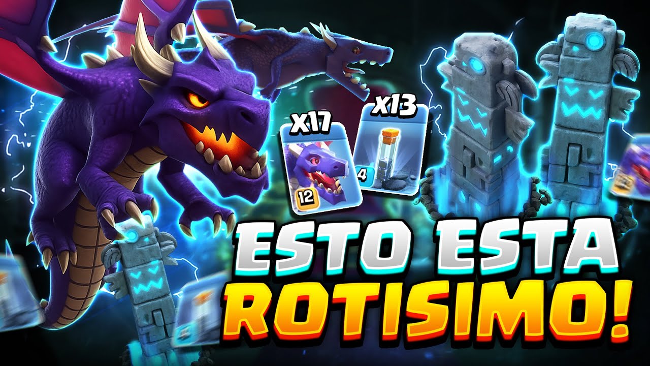 🤯 1 SOLA TROPA y 1 SOLO HECHIZO= el ATAQUE M&Aacute;S FUERTE que HE PORBADO tras la UPDATE! 🐉Clash of Clans