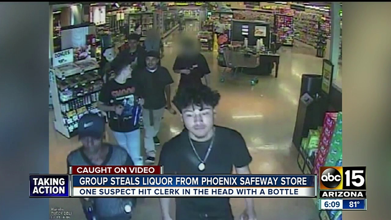 Silent witness: Group steals alcohol from grocery store