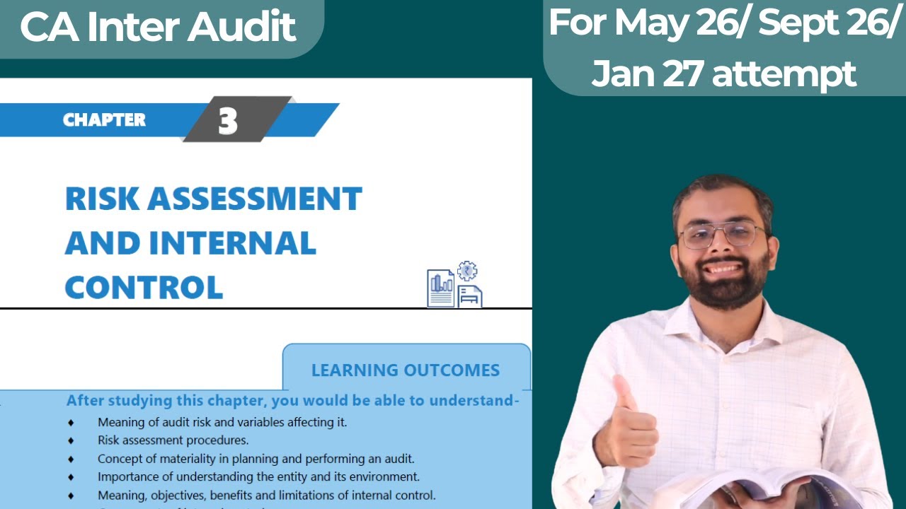 CA Inter Audit Ch. 3 - Risk Assessment and Internal Control | Full Chapter | Jan 26/ May 26/ Sept 26