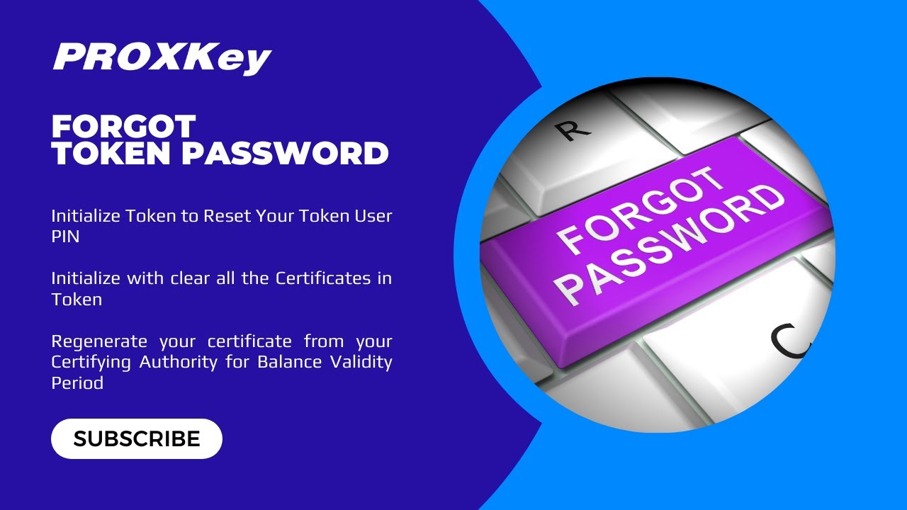 ProxKey Token - Forgot Password - Initialize Token
