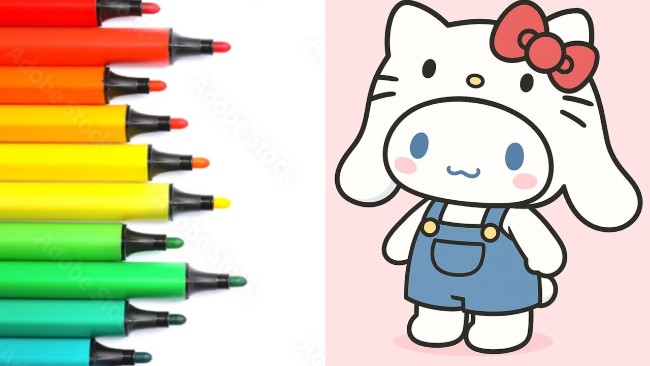 Hello Kitty Cinnamoroll dibujo Drawing, Painting & Coloring For Kids and Toddlers_ Child Art