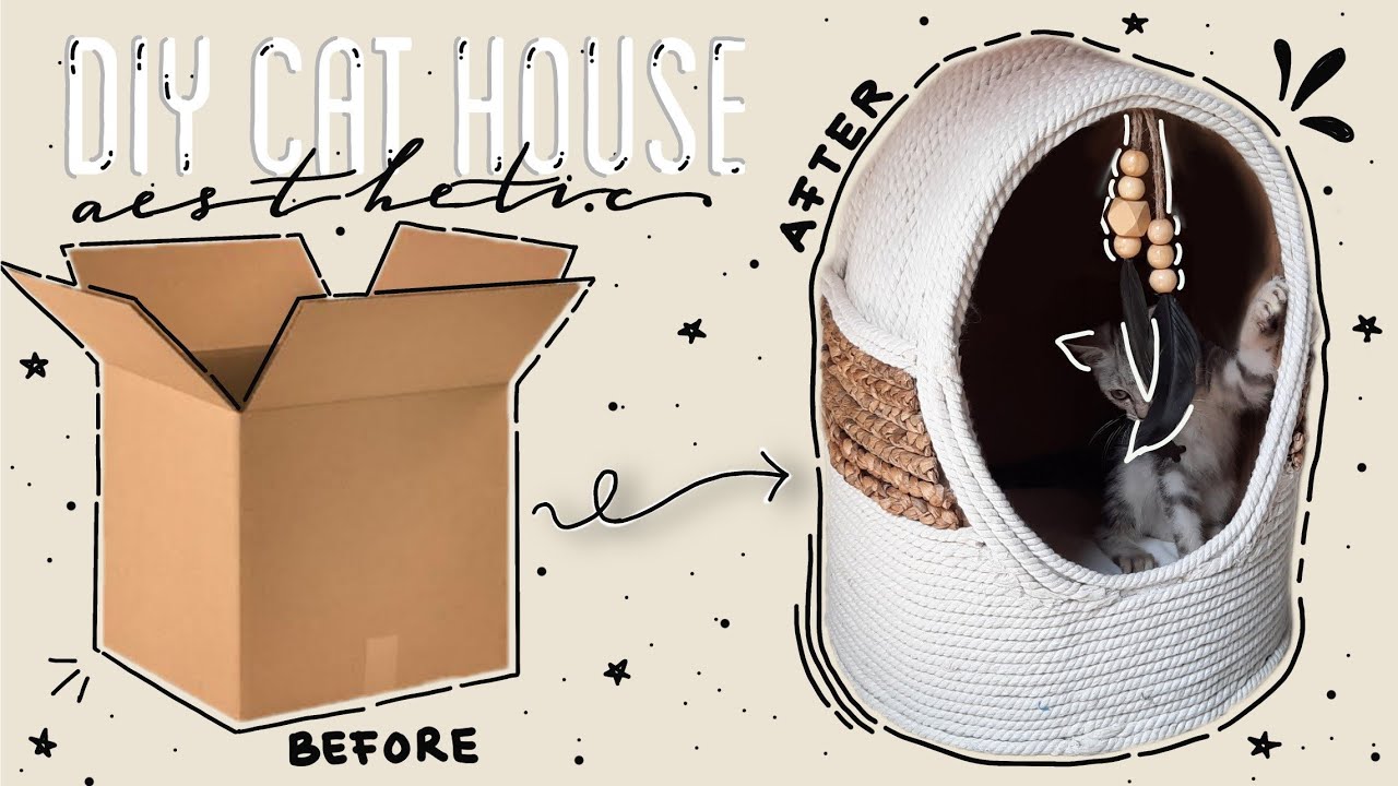 DIY CAT HOUSE | DIY RUMAH KUCING AESTHETIC | IDE USAHA MODAL KECIL UNTUNG BESAR!