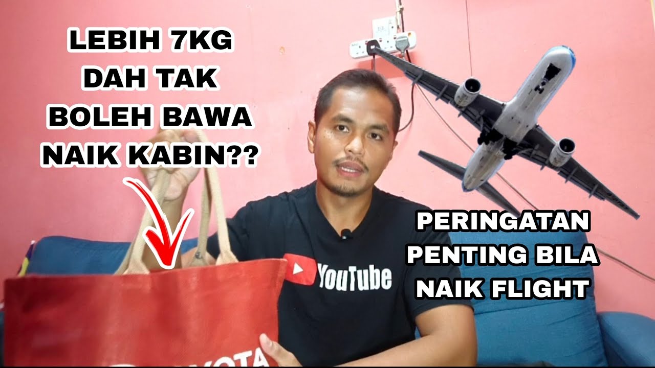 Berapa berat barang boleh bawa naik ke kabin pesawat