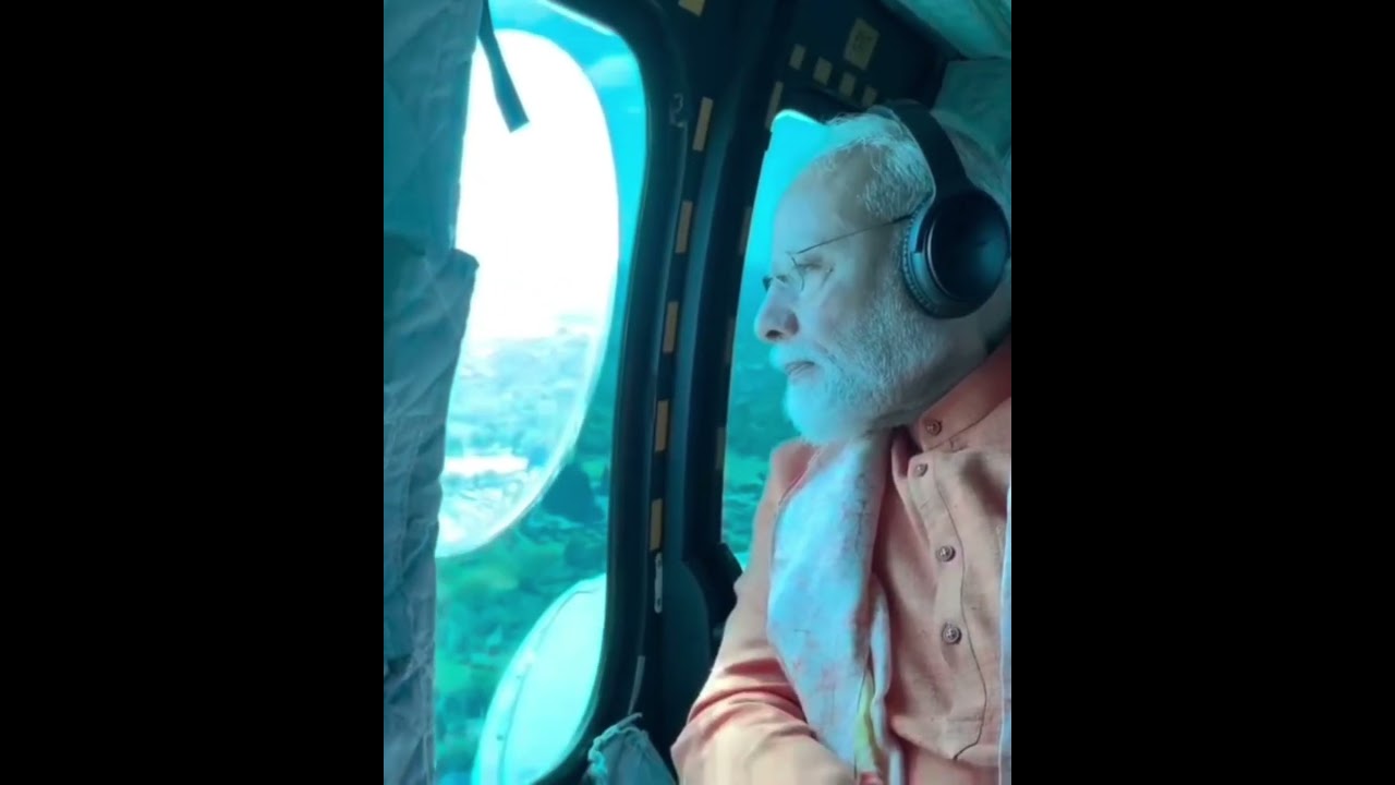 Modi Views Prambanan Temple from Helicopter in Indonesia