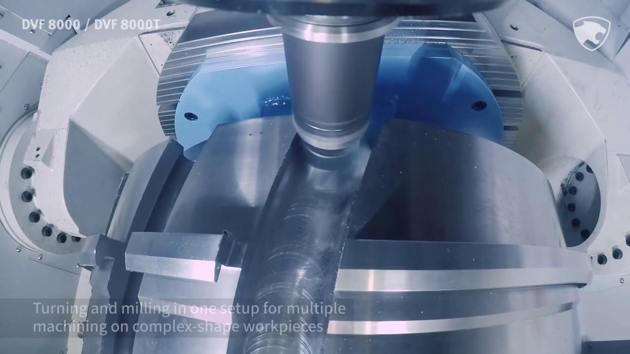 Doosan 5axis machining center DVF 8000/8000T with turning function