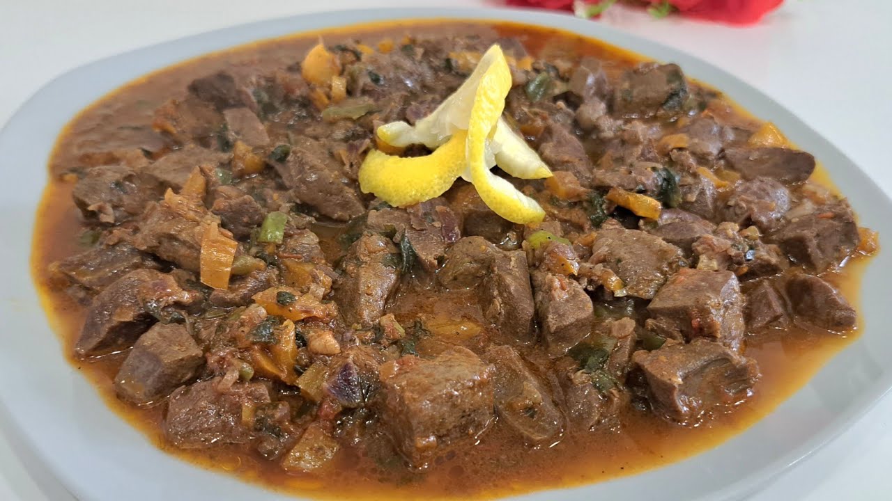 Ricetta fegato, polmone e cuore in modo arabo buono e molto facile.
