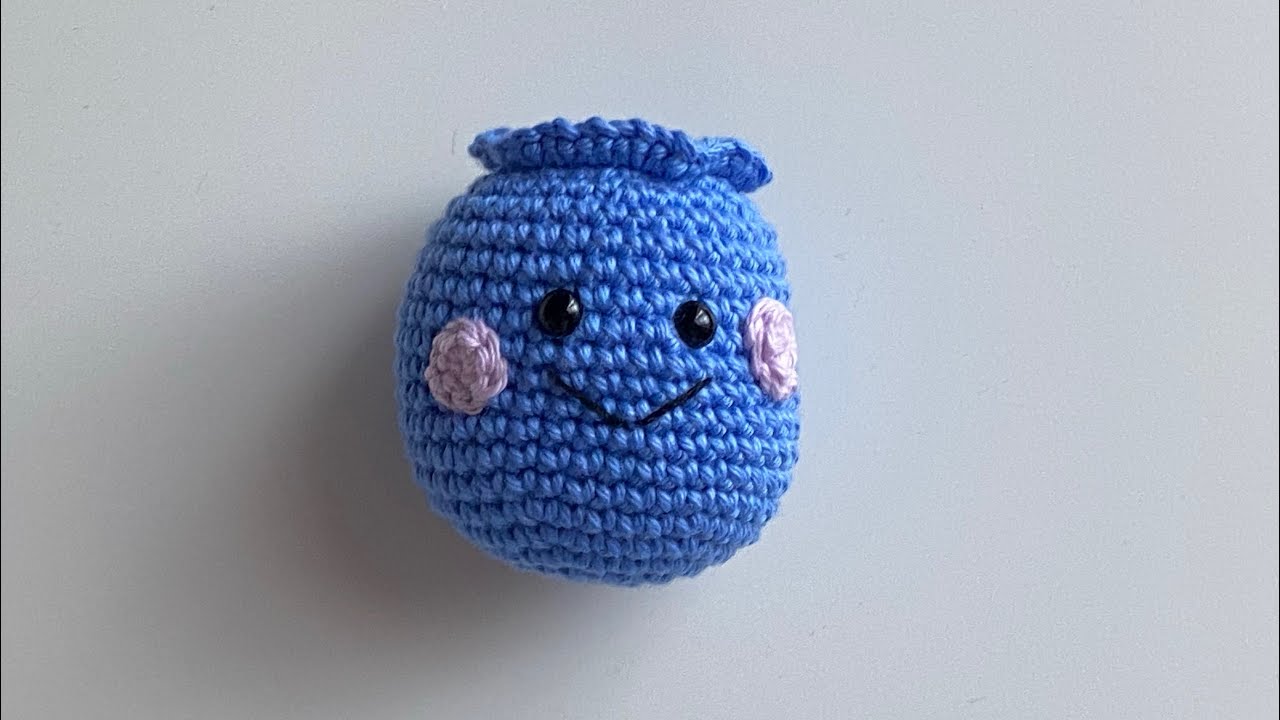 Easy crochet blueberry tutorial