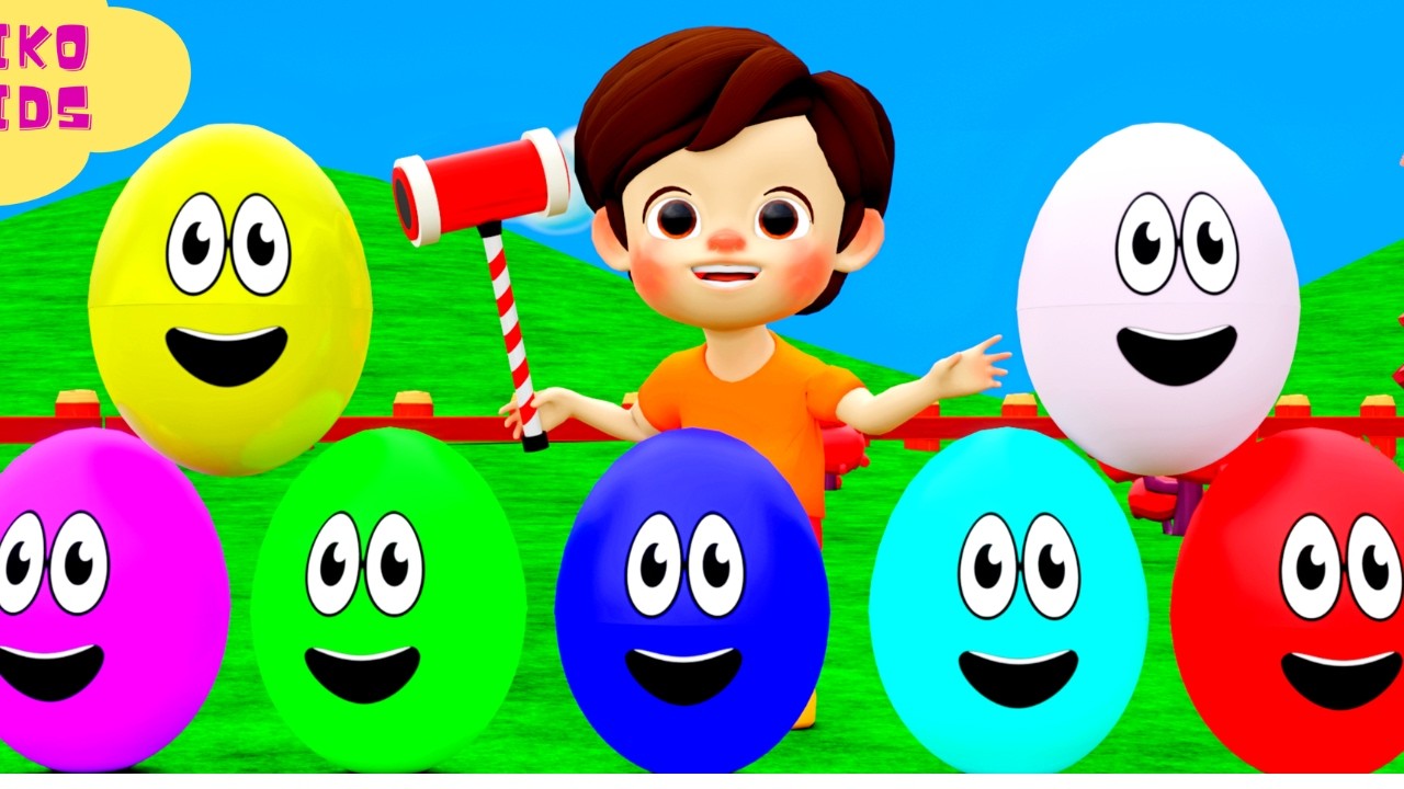Learning Colors and Numbers Song Colorful Eggs on the Farm  Piko Kids Nursery Rhymes & Songs live 11