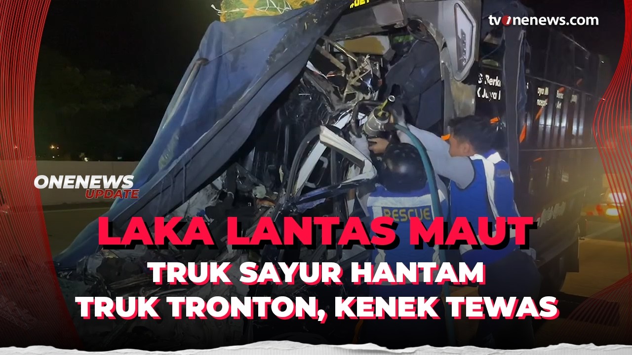 Tragedi di Tol Solo! Diduga Sopir Mengantuk, Truk Hantam Truk Tronton dan 1 Tewas | OneNews Update