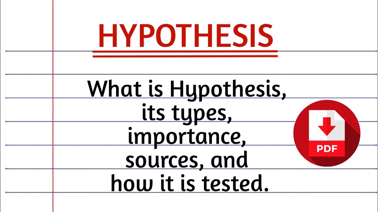 Hypothesis | Research Methodology | Ph.D Course Work 