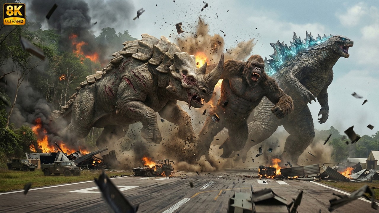 King Kong vs. Godzilla & Giant Dinosaur: Battle at the Military Base