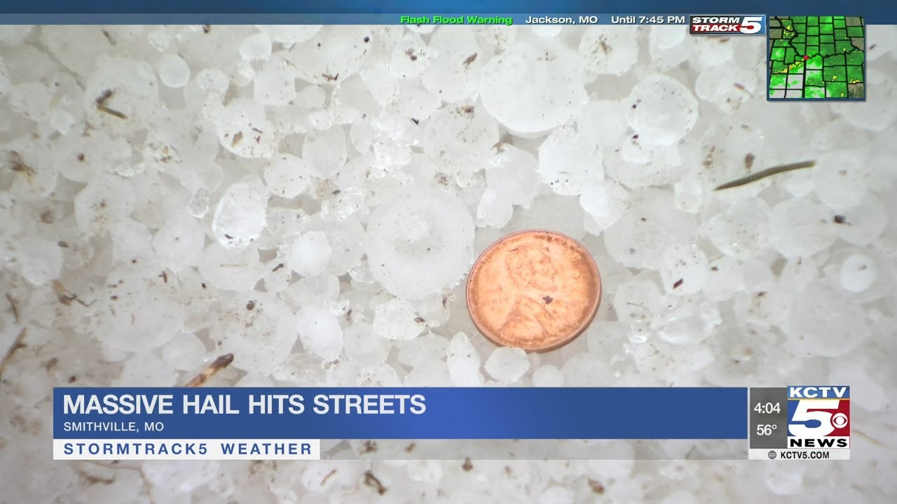 Massive hail hits streets of Smithville