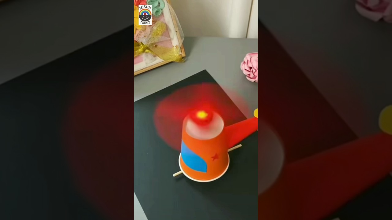 Paper cup helicopter 🚁 | DIY #shorts #trending #craft #youtubeshorts #yt #kidscraft #diy #papercraft