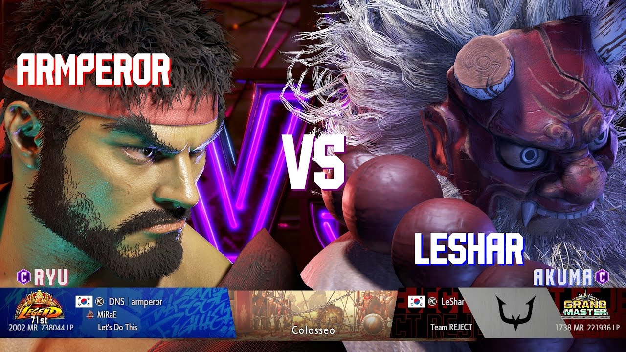 SF6 armperor (Ryu Classic) Vs leshar (Akuma Classic)