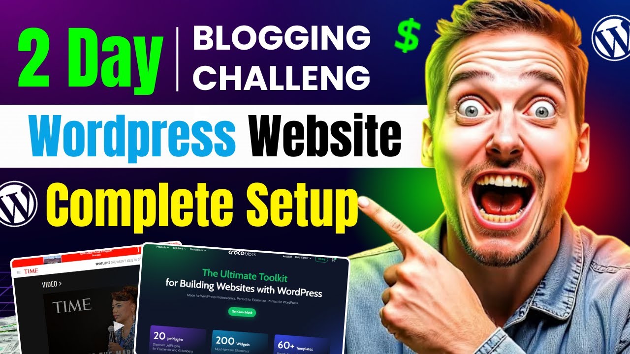 2 Day Of Blogging Challenge | Complete WordPress Website Setup