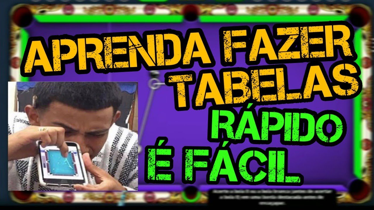 COMO FAZER TABELA NO 8 POOL BALL / PARTE 1