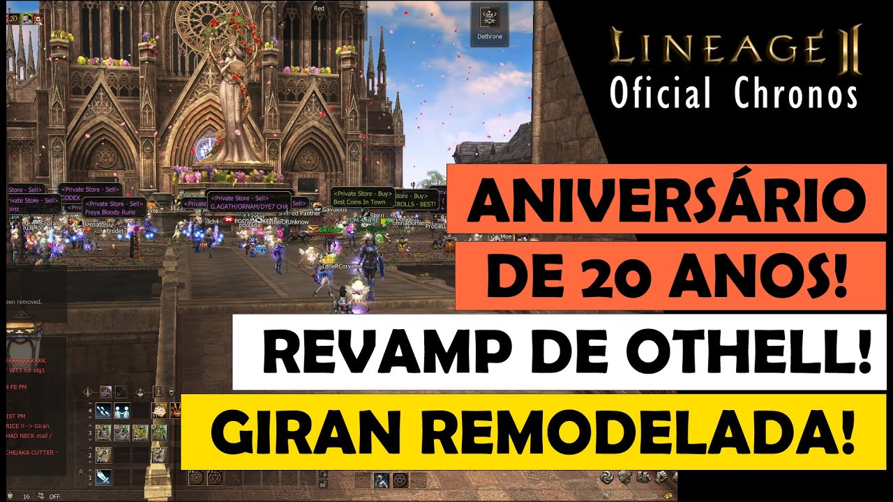 Lineage II | Eventos de 20 Anos de Aniversário, Revamp de OTHELL, Red Libra e Muito Mais!