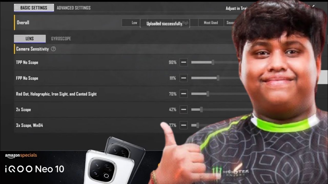 JokerOP Latest Sensitivity & Control Code 👀 | BGMI 4.4 Update