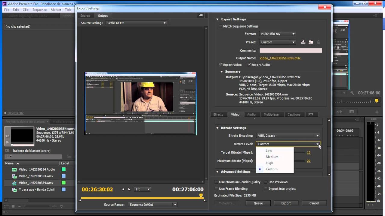 Videotutorial de como exportar en premier a dvd, bluray y youtube