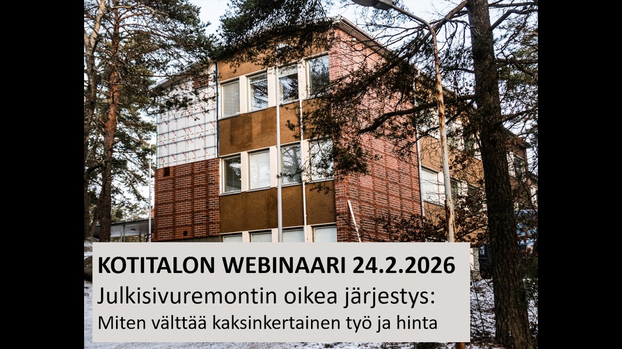Kotitalon webinaari: Näin palastelet ja teet julkisivuremontin oikeassa järjestyksessä