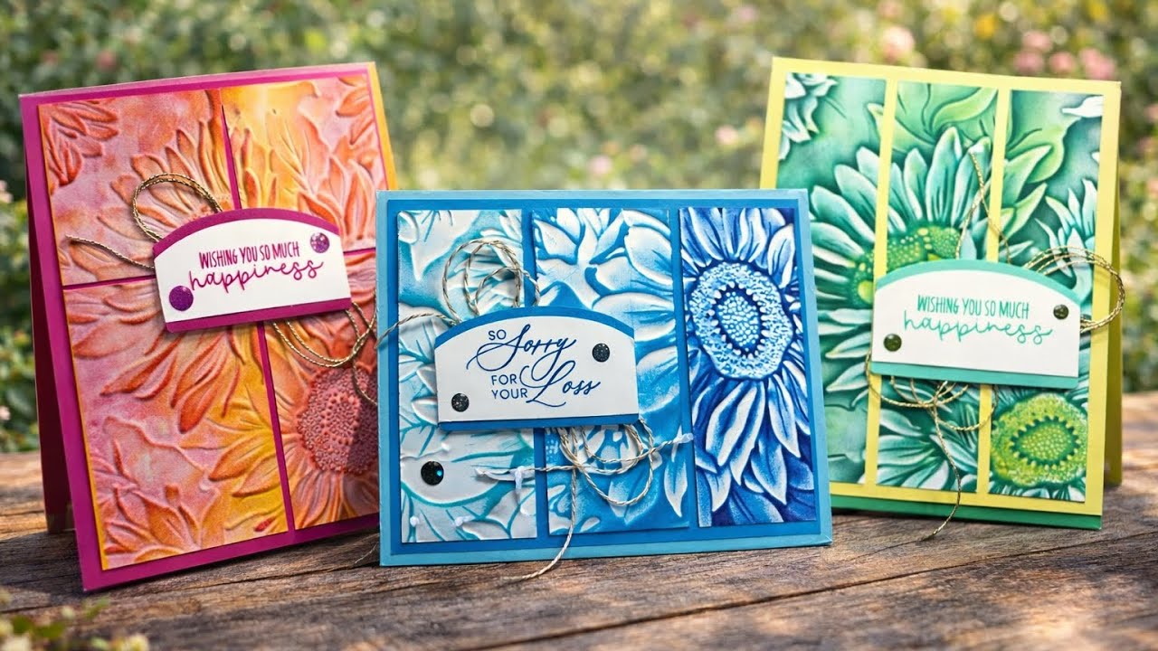 Fun Ways to Use Your Sunflower Embossing Folder!!