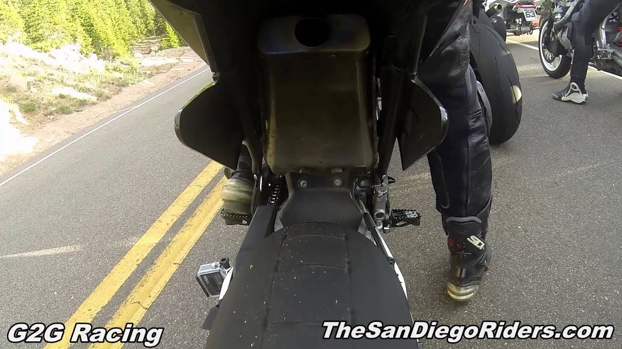Rear exhaust GoPro Aprilia SXV 550 Pikes Peak International Hill Climb