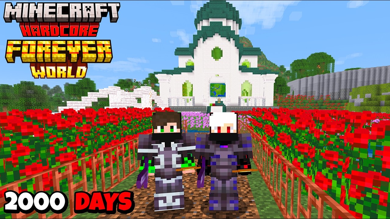 We Survived 2000 Days In Forever World In Minecraft Hardcore !