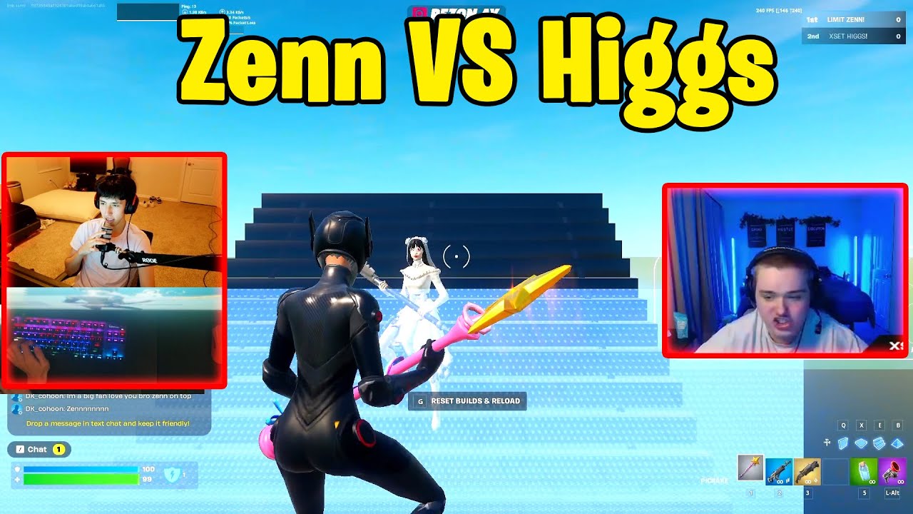 Zenn VS Higgs 1v1 TOXIC Buildfights w/ Handcam!