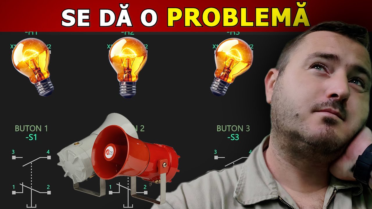 Problemă electrică 3 becuri, 3 butoane și o goarnă - SE DĂ PROBLEMA